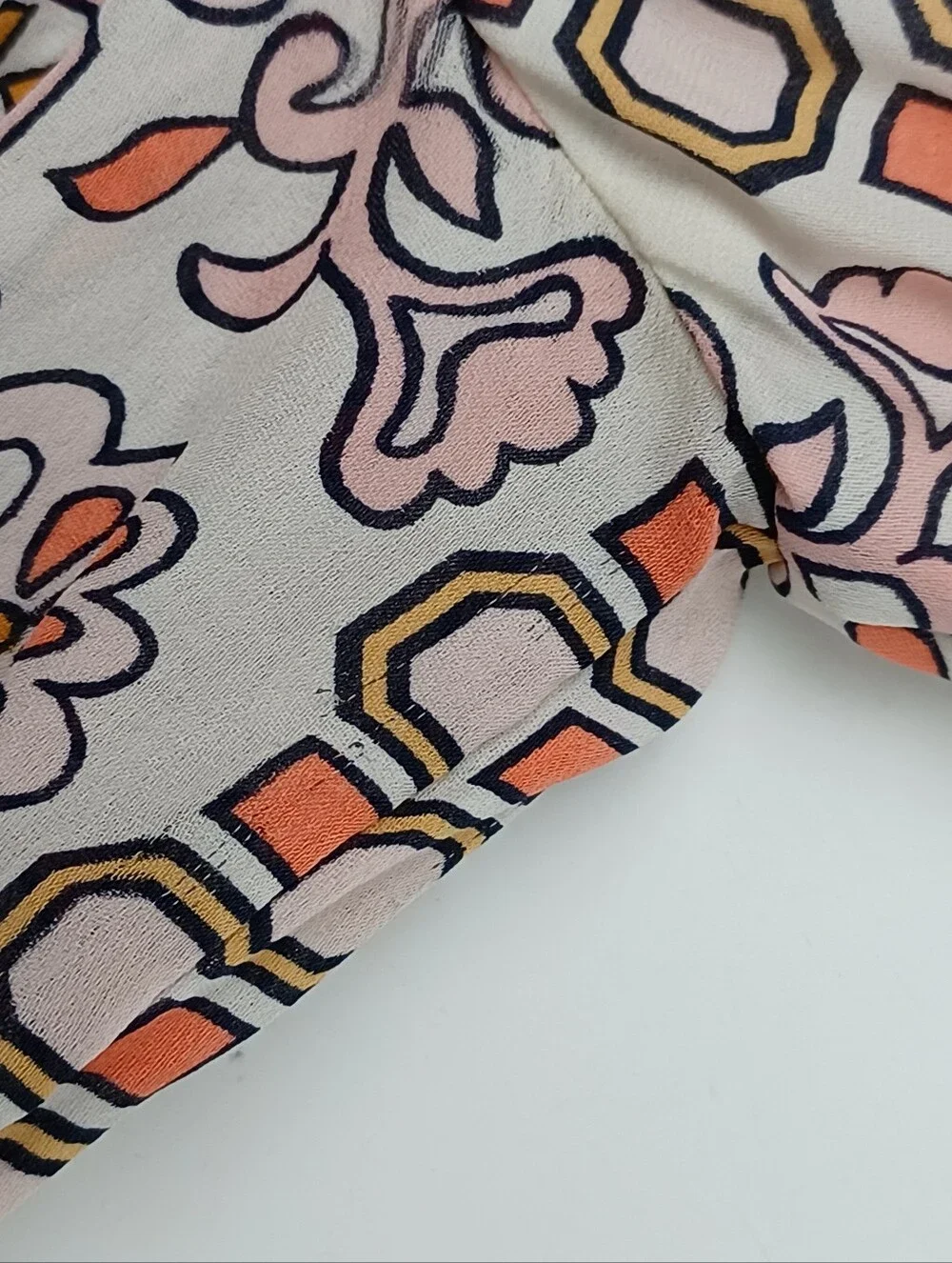 Tory Burch Serena Print Silk Dress Size 6 Women Drawstring Tie Neck Feminine